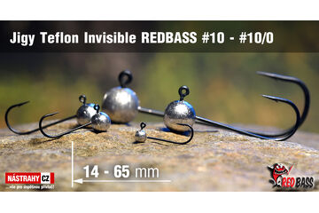 Jigová hlavička TEFLON INVISIBLE REDBASS 