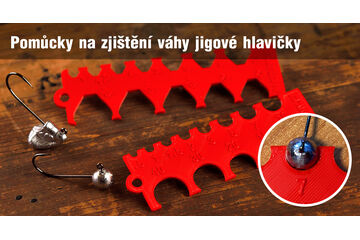 Pomůcky na zjištění váhy jigové hlavičky