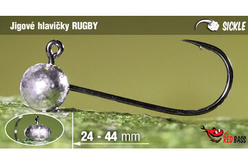 Jigové hlavičky REDBASS Sickle RUGBY