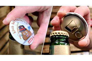 Rybářské odznaky, placky a otvíráky